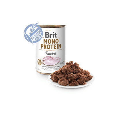 Brit Care Dog Mono Protein Rabbit | Wet (Lata) | 400 gramas - PetDoctors - Loja Online
