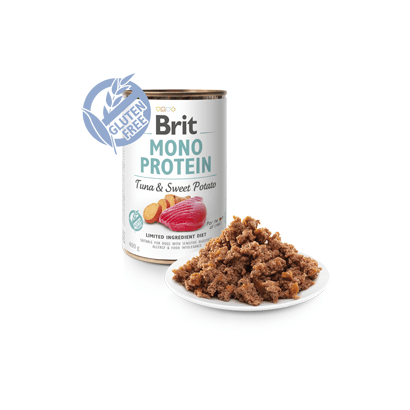 Brit Care Dog Mono Protein Tuna & Sweet Potato | Wet (Lata) | 400 gramas - PetDoctors - Loja Online
