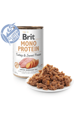 Brit Care Dog Mono Protein Turkey & Sweet Potato | Wet (Lata) | 400 gramas - PetDoctors - Loja Online