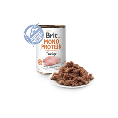 Brit Care Dog Mono Protein Turkey | Wet (Lata) | 400 gramas - PetDoctors - Loja Online