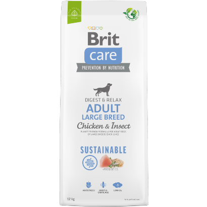 Brit Care Dog Sustainable Adult Large Breed | Chicken & Insect | 12 kg - PetDoctors - Loja Online