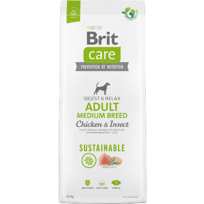 Brit Care Dog Sustainable Adult Medium Breed | Chicken & Insect | 3 kg | 12 kg - PetDoctors - Loja Online