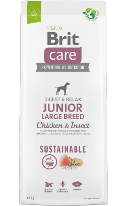 Brit Care Dog Sustainable Junior Large Breed | Chicken & Insect | 3 kg - PetDoctors - Loja Online