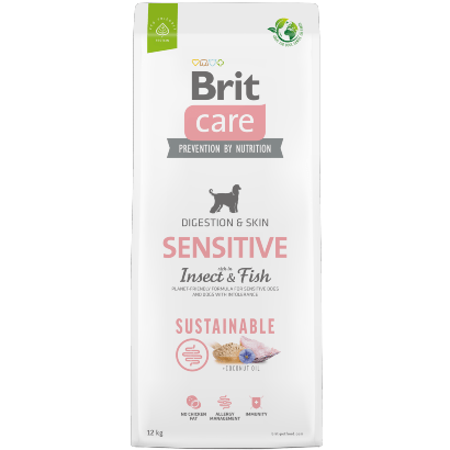 Brit Care Dog Sustainable Sensitive | Fish & Insect | 1 kg| 3 kg | 12 kg - PetDoctors - Loja Online