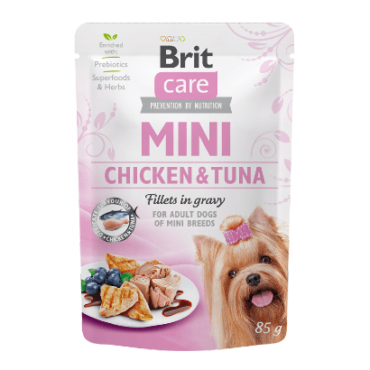 Brit Care Mini Chicken & Tuna Fillets in Gravy | Wet (Saqueta) | 85 gramas - PetDoctors - Loja Online