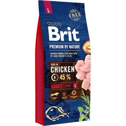 Brit Premium by Nature Adult Large Dog (Chicken) - PetDoctors - Loja Online