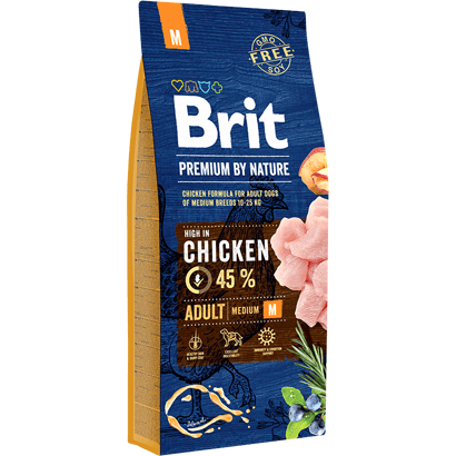 Brit Premium by Nature Adult Medium Dog (Chicken) - PetDoctors - Loja Online