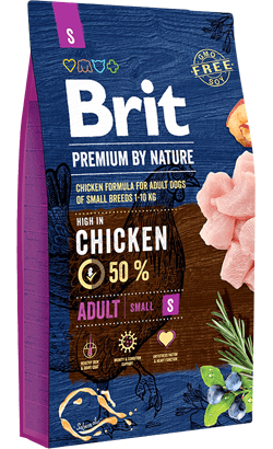 Brit Premium by Nature Adult Small Dog (Chicken) - PetDoctors - Loja Online