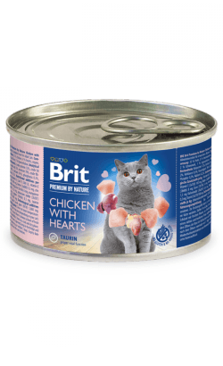 Brit Premium by Nature Cat Chicken with Hearts | Wet (Lata) | 200 gramas - PetDoctors - Loja Online