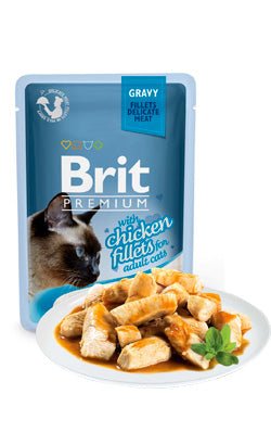 Brit Premium by Nature Cat Delicate Fillets in Gravy with Chicken | Wet (Saqueta) | 85 g - PetDoctors - Loja Online