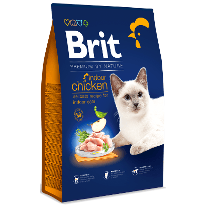 Brit Premium by Nature Cat Indoor Chicken | 8 kg (Frango) - PetDoctors - Loja Online