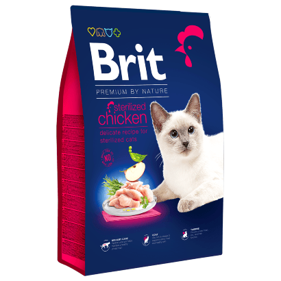 Brit Premium by Nature Cat Sterilized Chicken - Com Frango, para Gatos Esterilizados - PetDoctors - Loja Online