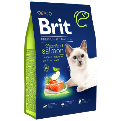 Brit Premium by Nature Cat Sterilized Salmon - PetDoctors - Loja Online