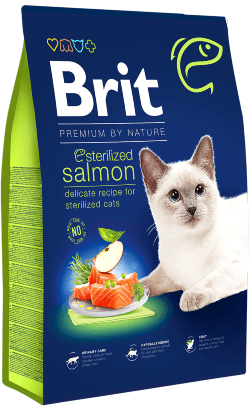 Brit Premium by Nature Cat Sterilized Salmon - Para Gatos Adultos Esterilizados - PetDoctors - Loja Online