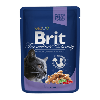 Brit Premium by Nature Cat Wet | Cod Fish (Saqueta) | 100 gramas - PetDoctors - Loja Online