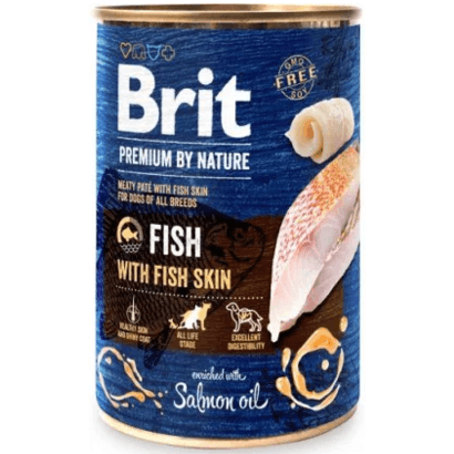 Brit Premium by Nature Dog Fish with Fish Skin | Wet (Lata) - Para Cães Adultos - PetDoctors - Loja Online