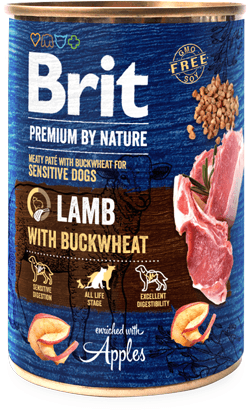 Brit Premium by Nature Dog Lamb with Buckwheat - Para Cães Adultos - PetDoctors - Loja Online