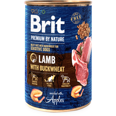Brit Premium by Nature Dog Lamb with Buckwheat - Para Cães Adultos - PetDoctors - Loja Online