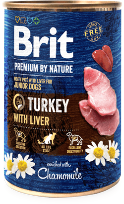 Brit Premium by Nature Junior Dog Turkey with Liver | Wet (Lata) - Para Cachorros - PetDoctors - Loja Online