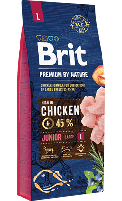 Brit Premium by Nature Junior Large Dog | 15 kg - Para Cães Grandes - PetDoctors - Loja Online