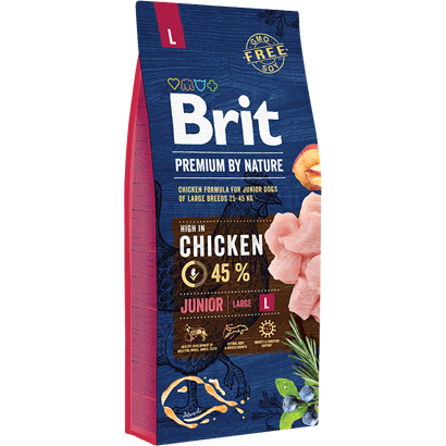 Brit Premium by Nature Junior Large Dog | 15 kg - Para Cães Grandes - PetDoctors - Loja Online