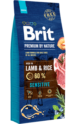 Brit Premium by Nature Sensitive Dog Lamb & Rice - Para Cães com Problemas de Digestão - PetDoctors - Loja Online