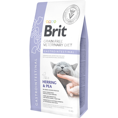 Brit Veterinary Diet Cat Gastrointestinal Grain-Free Herring & Pea - Para Gatos com Perturbações Intestinais - PetDoctors - Loja Online