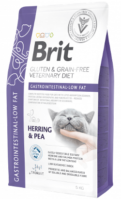 Brit Veterinary Diet Cat Gastrointestinal Low Fat Gluten & Grain-Free | Herring & Pea - Dieta Para Gatos Sem Glúten - PetDoctors - Loja Online
