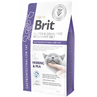 Brit Veterinary Diet Cat Gastrointestinal Low Fat Gluten & Grain-Free | Herring & Pea - Dieta Para Gatos Sem Glúten - PetDoctors - Loja Online