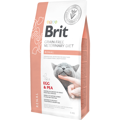Brit Veterinary Diet Cat Renal Grain-Free Egg & Pea - Insuficiência Renal, Para Gatos - PetDoctors - Loja Online