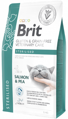 Brit Veterinary Diet Cat Sterilised Gluten & Grain-Free | Salmon & Pea - Para Gatos Esterilizados - PetDoctors - Loja Online