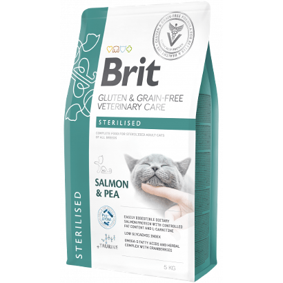 Brit Veterinary Diet Cat Sterilised Gluten & Grain-Free | Salmon & Pea - Para Gatos Esterilizados - PetDoctors - Loja Online