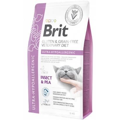 Brit Veterinary Diet Cat Ultra-Hypoallergenic Gluten & Grain-Free | Insect & Pea - Hipoalergénico, Para Gatos - PetDoctors - Loja Online