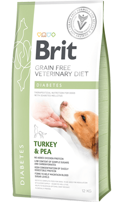 Brit Veterinary Diet Dog Diabetes Grain-Free Turkey & Pea - Para Cães com Diabetes - 12 Kilos - PetDoctors - Loja Online