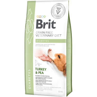 Brit Veterinary Diet Dog Diabetes Grain-Free Turkey & Pea - Para Cães com Diabetes - 12 Kilos - PetDoctors - Loja Online