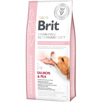 Brit Veterinary Diet Dog Hypoallergenic Grain-Free Salmon & Pea - Hipoalergénico, Para Cães - PetDoctors - Loja Online