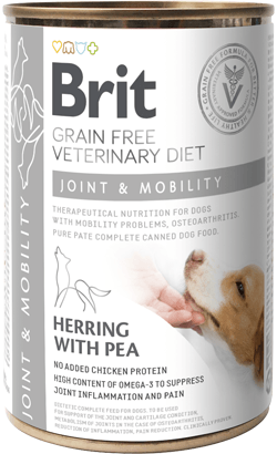 Brit Veterinary Diet Dog Joint & Mobility Grain-Free Herring with Pea | Wet (Lata) | 400 g - Para Cães com Osteoartrite - PetDoctors - Loja Online