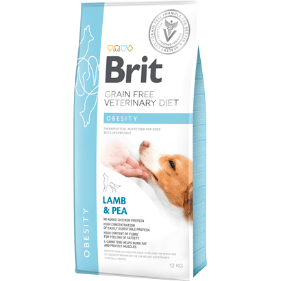 Brit Veterinary Diet Dog Obesity Grain-Free Lamb & Pea - Dieta Para Cães Obesos - 12 kilos - PetDoctors - Loja Online