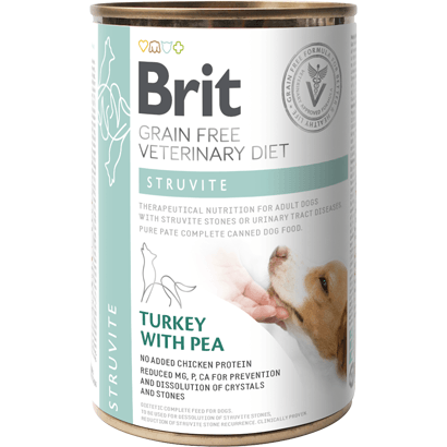 Brit Veterinary Diet Dog Struvite Grain-Free Turkey with Pea | Wet (Lata) - 400 gramas - Para Cães - PetDoctors - Loja Online