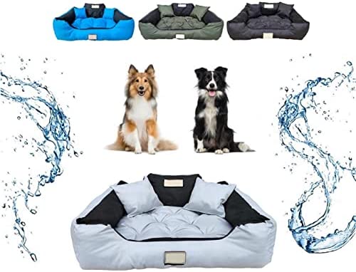 CAMA PERSONALIZÁVEL para cães grandes e médios, 3 côres disponíveis, lavável e anti-mordidas, com 2 almofadas - PetDoctors - Loja Online