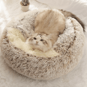 Cama Redonda com Cobertura, Super-Macia, Quentinha, Calmante e Envolvente, para Gatos ou Cães de Raças Pequenas - PetDoctors - Loja Online
