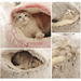 Cama Redonda com Cobertura, Super-Macia, Quentinha, Calmante e Envolvente, para Gatos ou Cães de Raças Pequenas - PetDoctors - Loja Online