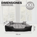 Cama / Sofá para cães, Lavável, ideal para Cães Grandes - 115 cm x 95 cm - PetDoctors - Loja Online
