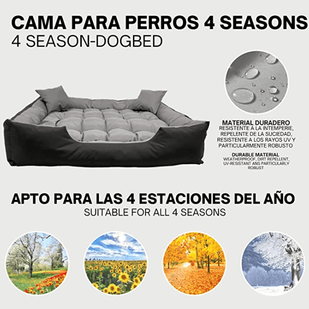 Cama / Sofá para cães, Lavável, ideal para Cães Grandes - 115 cm x 95 cm - PetDoctors - Loja Online