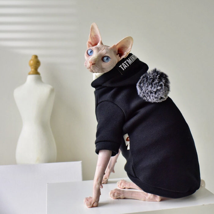 Camisola Quente com Gorro para Gatos (Especialmente indicada para Sphinx) - PetDoctors - Loja Online