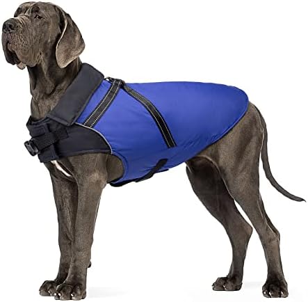 Capa de chuva / casaco impermeável de Outono / Inverno, com arnês para cão médio ou grande - PetDoctors - Loja Online