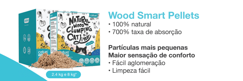 Cature Cat Litter - Natural Wood Clumping - Para WC / Liteira de Gatos - PetDoctors - Loja Online