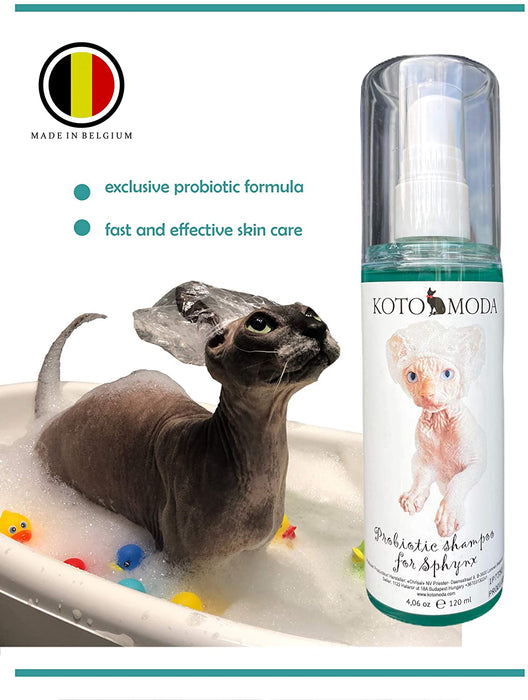 Champô Probiótico para Gatos Sphynx - 120 ml (com bomba de espuma) - PetDoctors - Loja Online