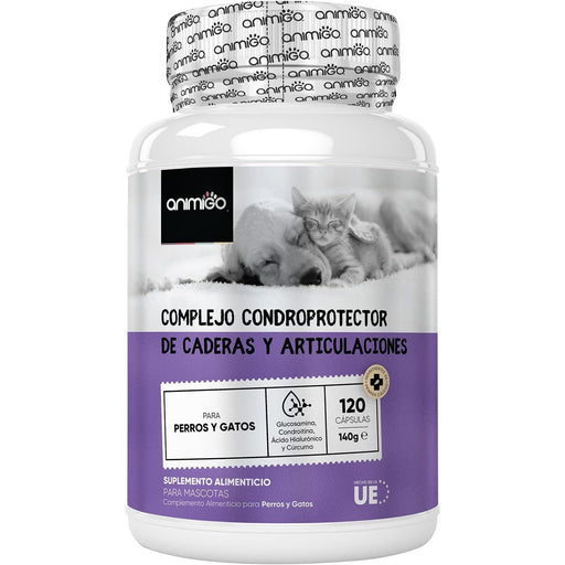 Condroprotetor e anti-inflamatório para cães e gatos, 120 cápsulas, com glucosamina condroitina, MSM, ácido hialurónico, canela e açafrão, para raças grandes e pequenas, articulações e anca - PetDoctors - Loja Online