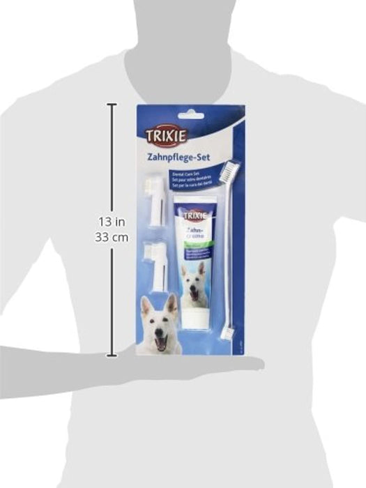 Conjunto de Higiene Oral TRIXIE, Pasta e escovas dedeiras, para cães - PetDoctors - Loja Online
